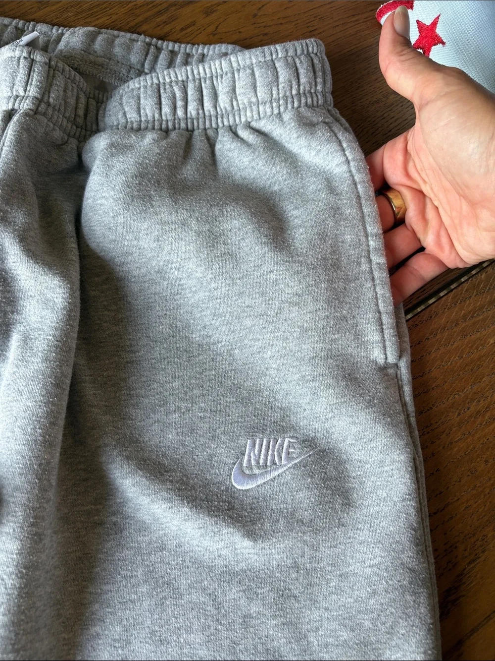 Nike Kids Light Gray Fleece Joggers